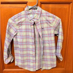 Vineyard Vines Kids Pastel Plaid Button Down Shirt